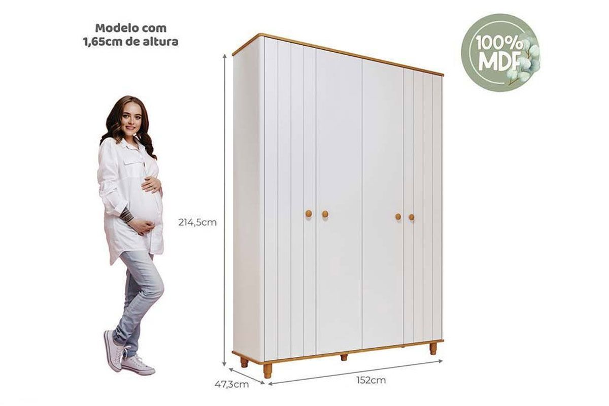Quarto Infantil Completo Cupcake 2 Peças (Guarda Roupa+Cômoda) QI105 Permóbili Baby