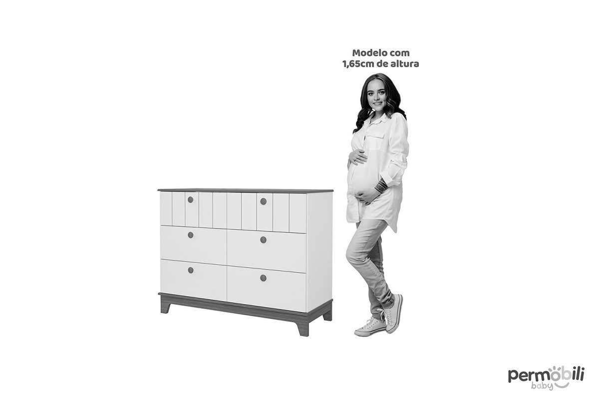 Quarto Infantil Completo Biscoito 3 Peças (Guarda Roupa+Berço+Cômoda) QI106 Permóbili Baby