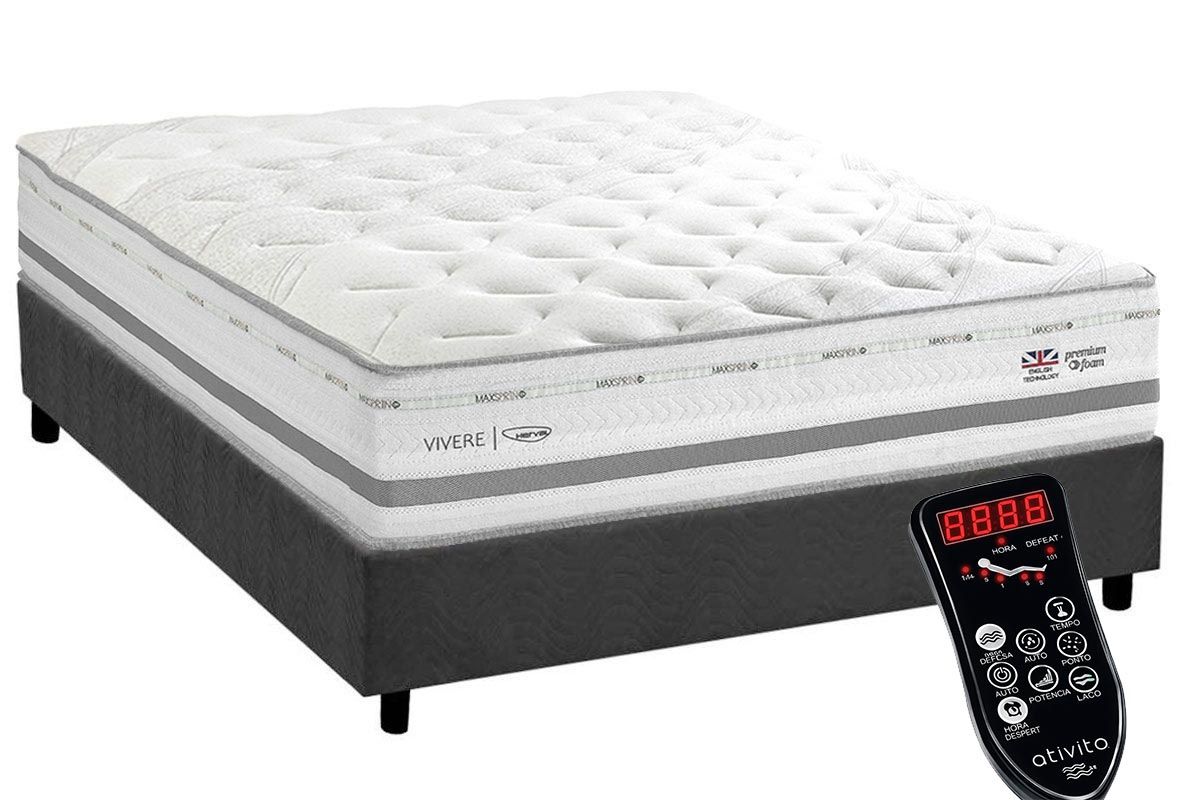 Cama Box CRC +Colchão c/Massagem Roma C1756 Herval