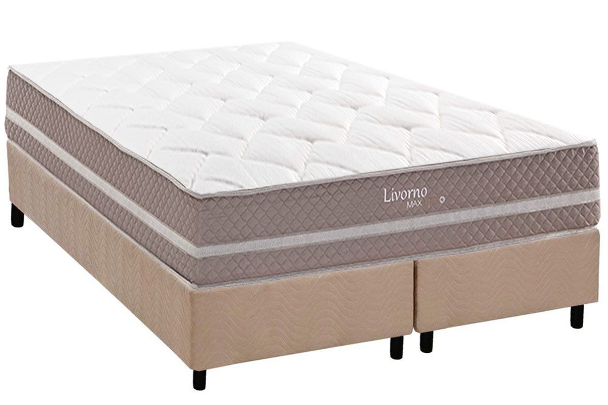 Cama Box CRC +Colchão Molas Livorno Herval