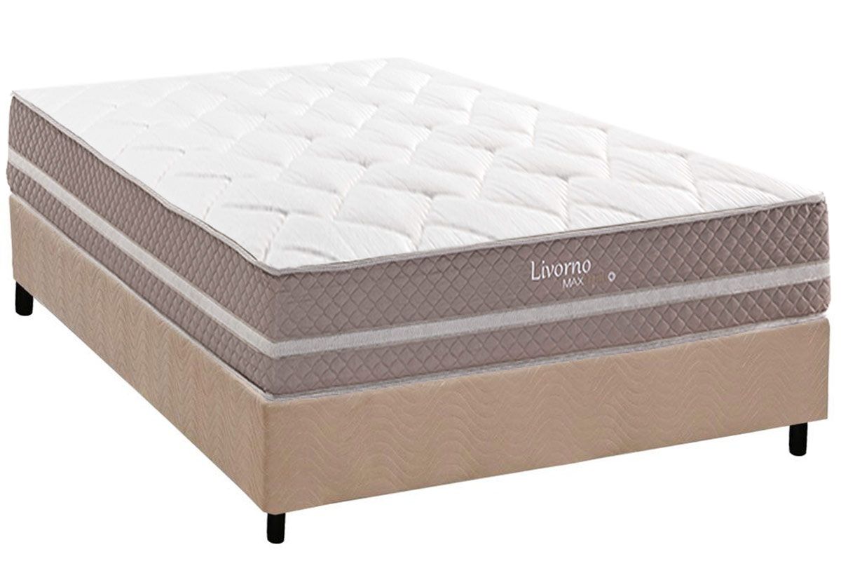 Cama Box CRC +Colchão Molas Livorno Herval