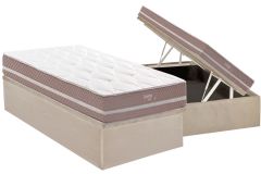 Cama Box Baú Filhão +Colchão Molas Livorno Herval