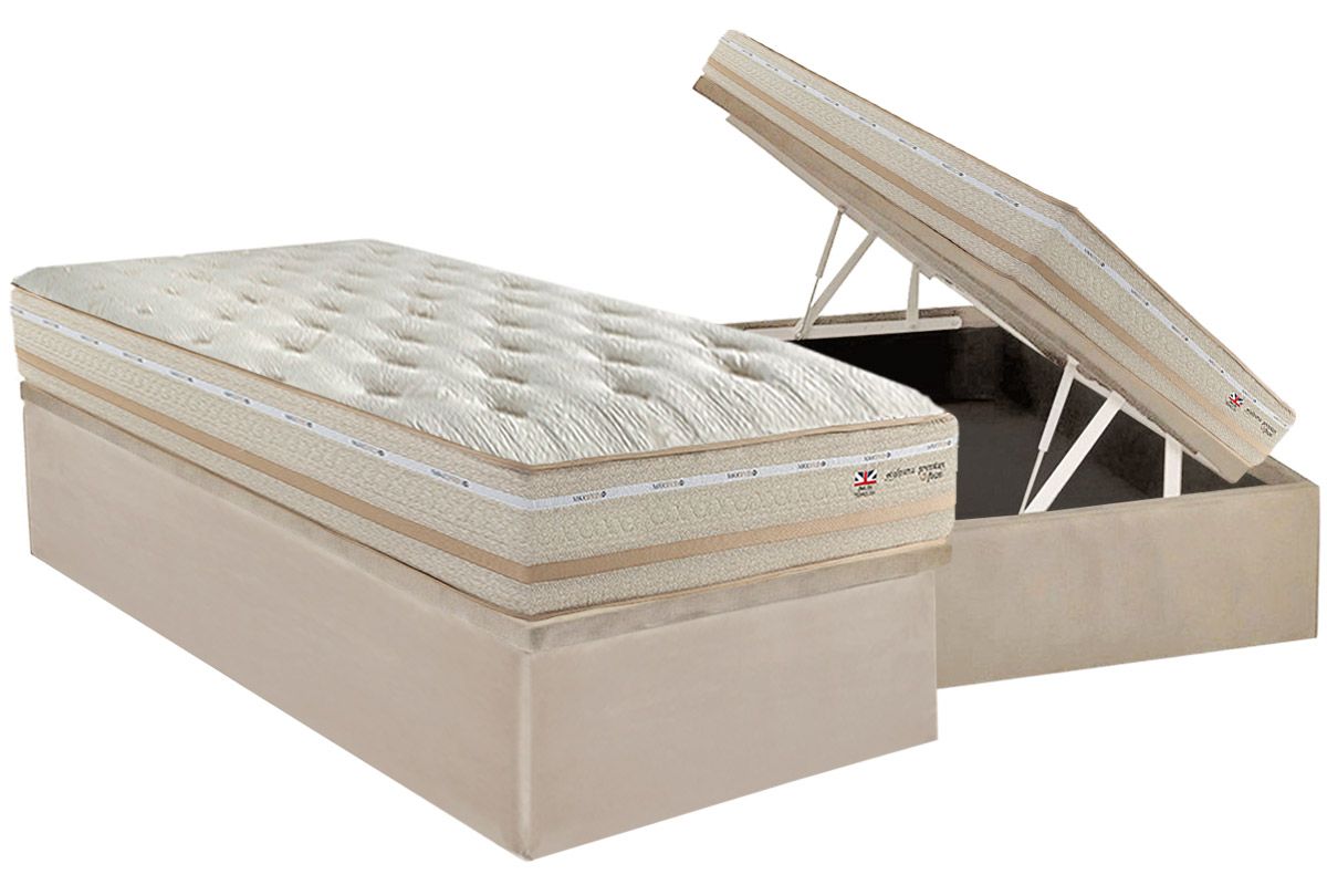 Cama Box Baú CRC +Colchão Molas C1626 Herval