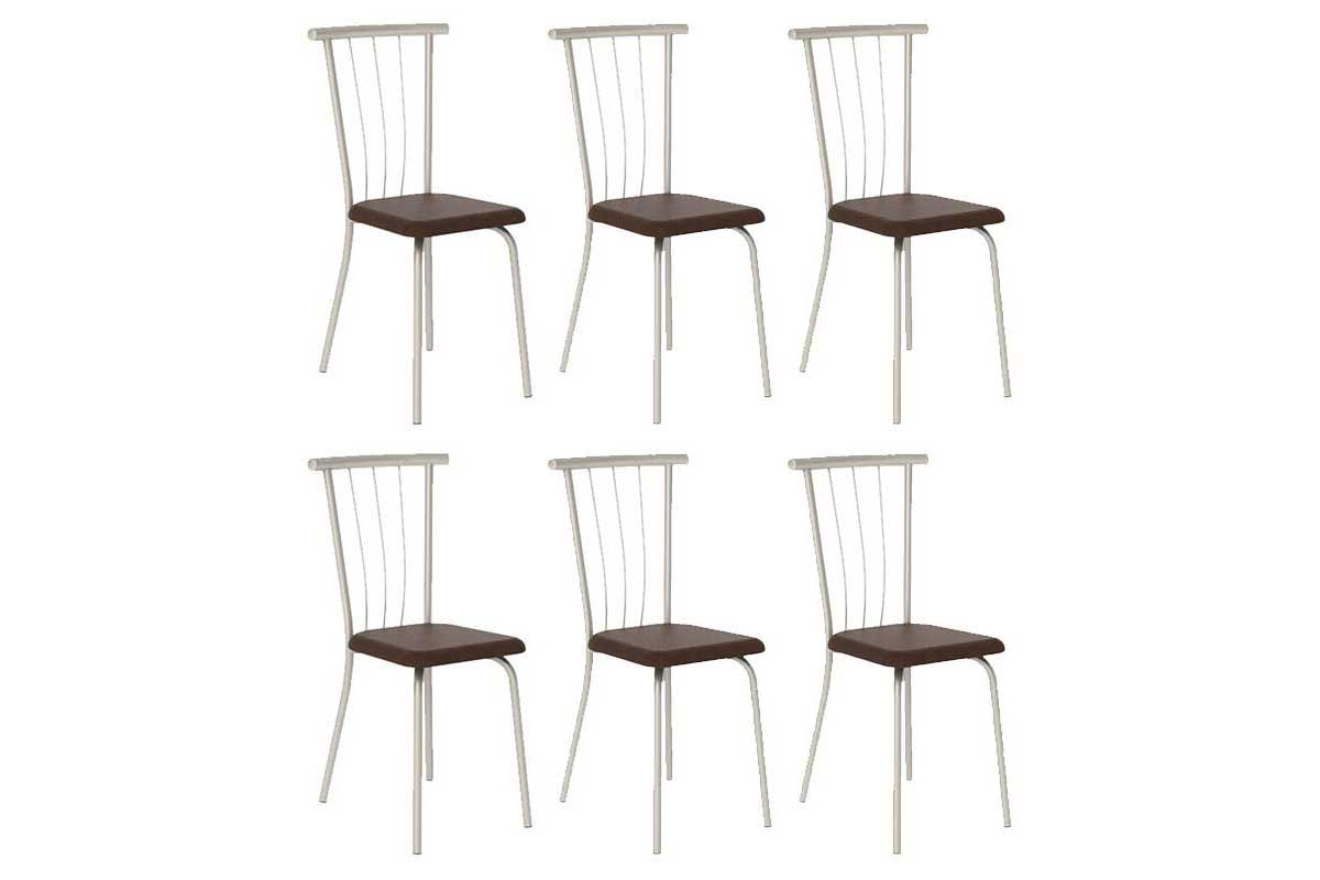 Cadeira Sala de Jantar 154 Aço Kit 6 Uni - Carraro