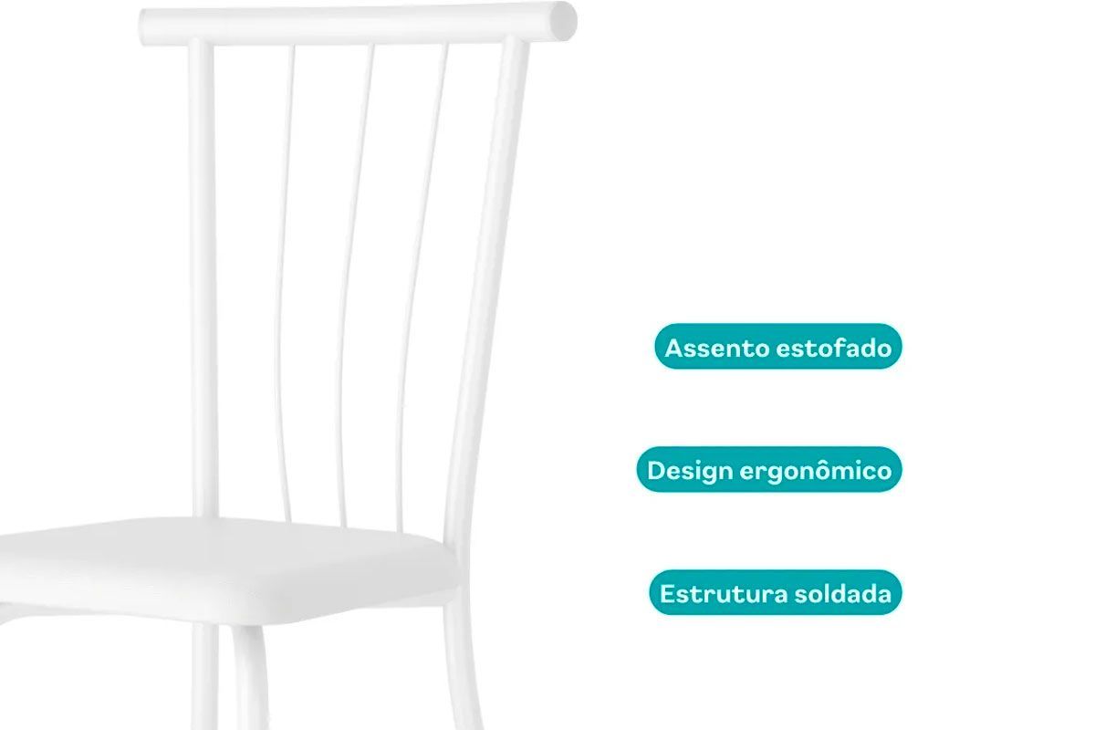 Cadeira Sala de Jantar 154 Aço Kit 6 Uni - Carraro