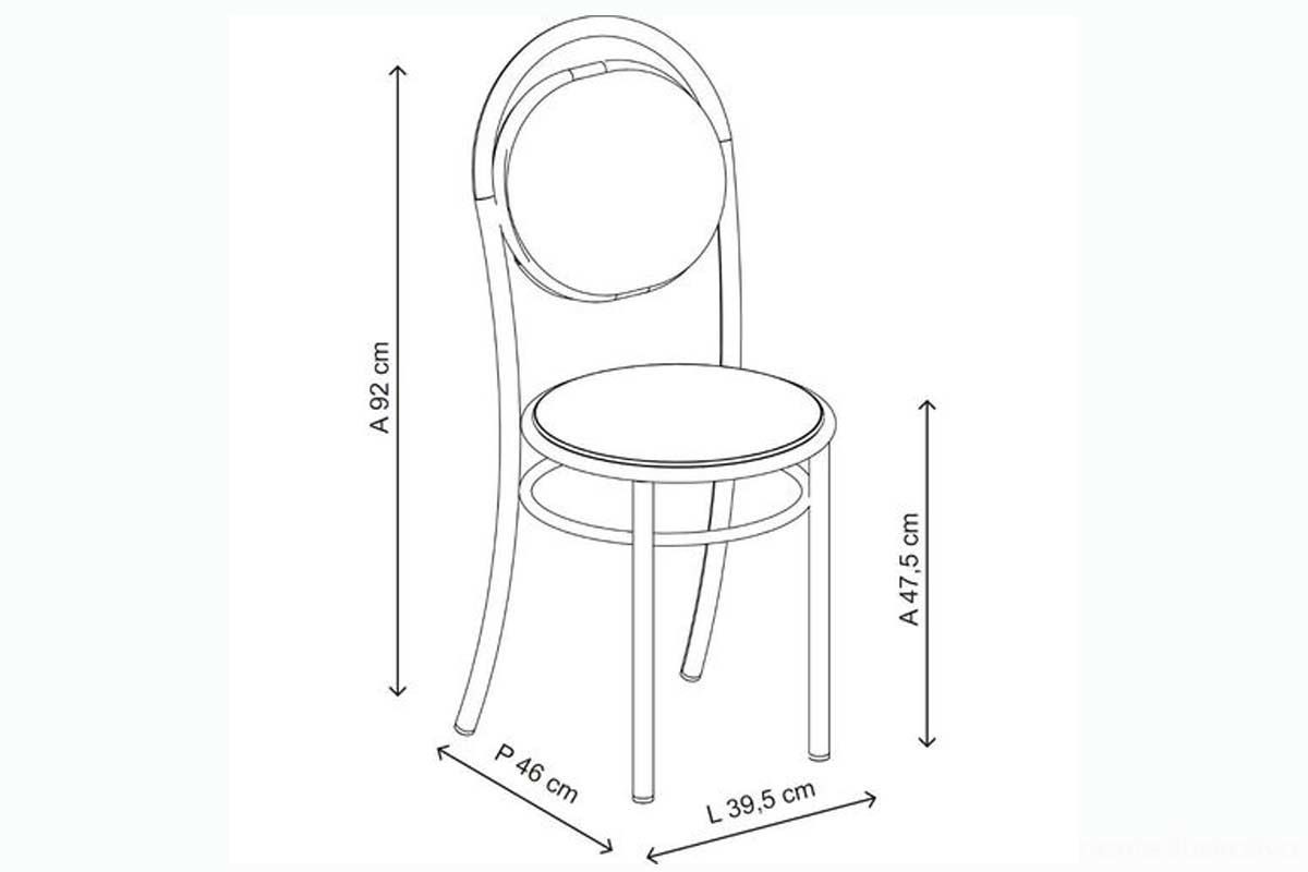Cadeira Sala de Jantar 190 Aço Kit 4 Uni - Carraro