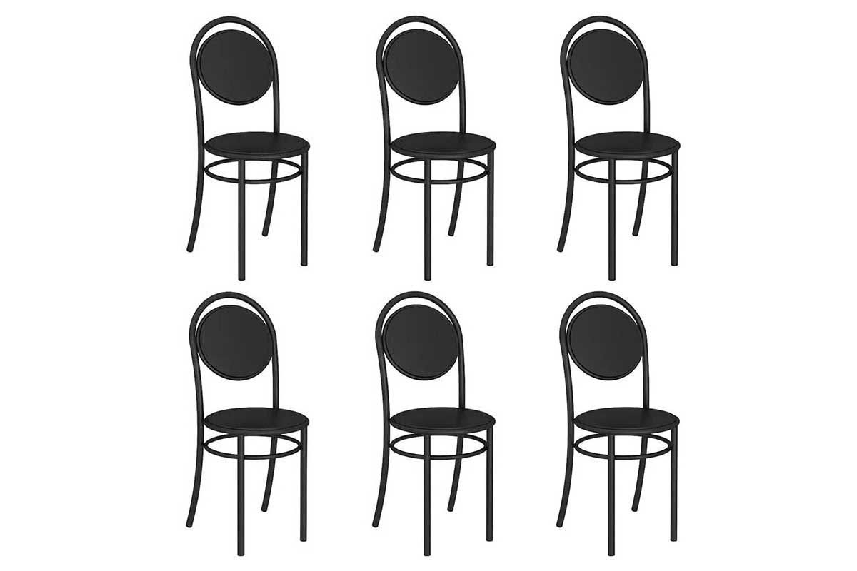 Cadeira Sala de Jantar 190 Aço Kit 6 Uni - Carraro