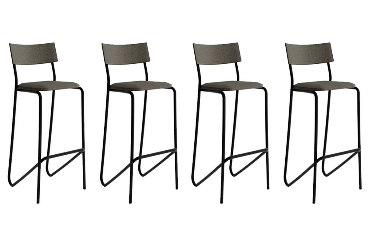 Banqueta Sala de Jantar Atlas 1747 Kit 4 Uni - Carraro