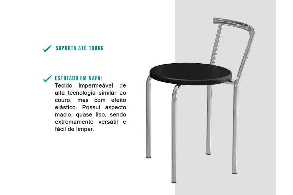 Banqueta Sala de Jantar 105 Kit 6 Uni - Carraro