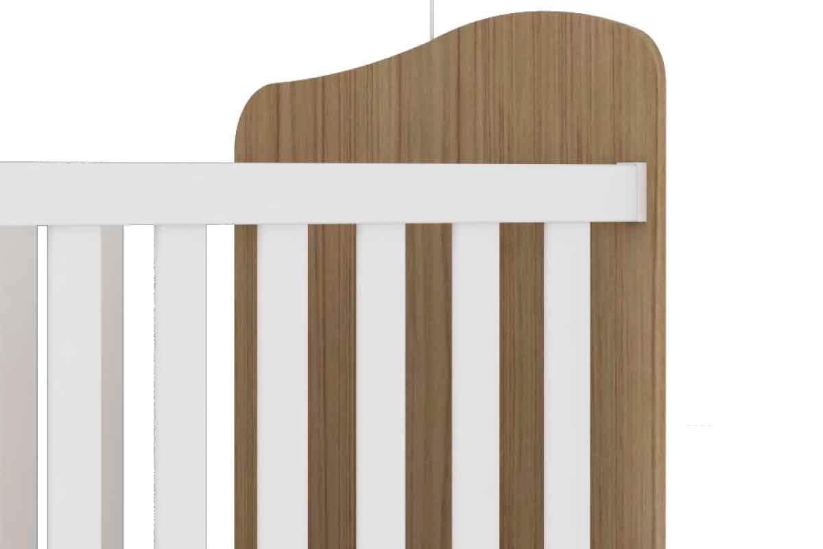 Quarto Infantil Completo Uli 3 Peças (1GuardaRoupa+1Berço+1Cômoda) QI108 Peroba