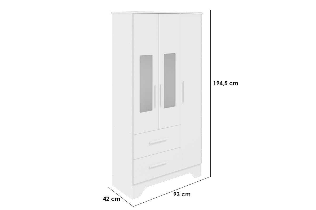 Quarto Infantil Completo Popy 3 Peças (1GuardaRoupa+1Berço+1Cômoda) QI111 Peroba