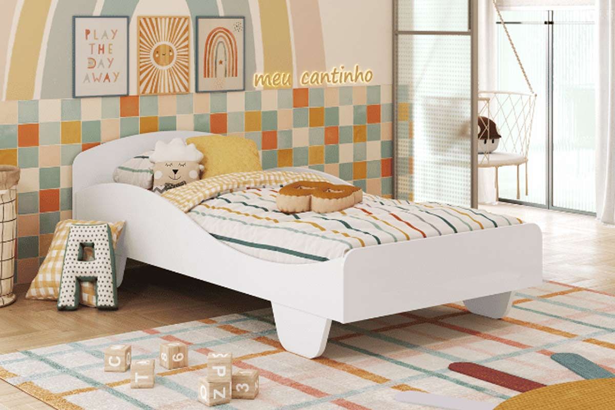 Mini Cama Infantil Sol - PerobaBranco