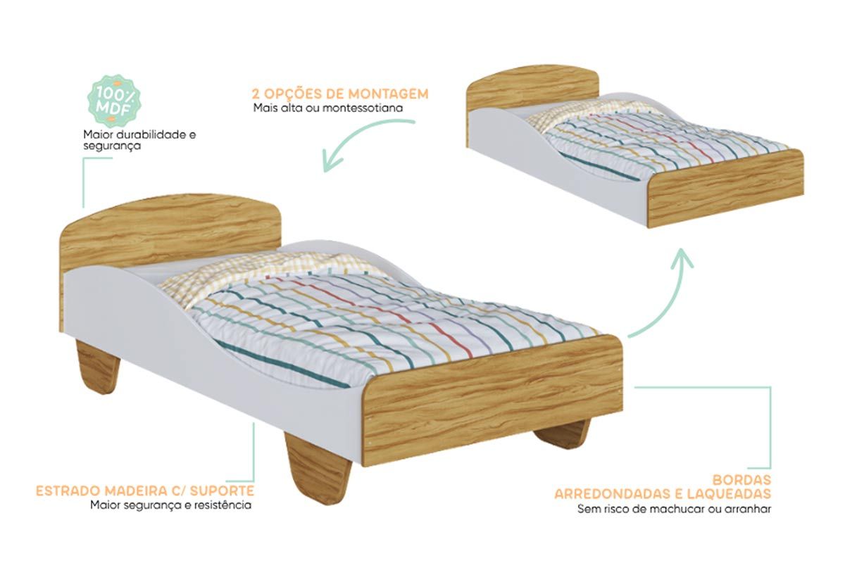 Mini Cama Infantil Sol - Peroba Mini Cama Infantil Sol - Peroba