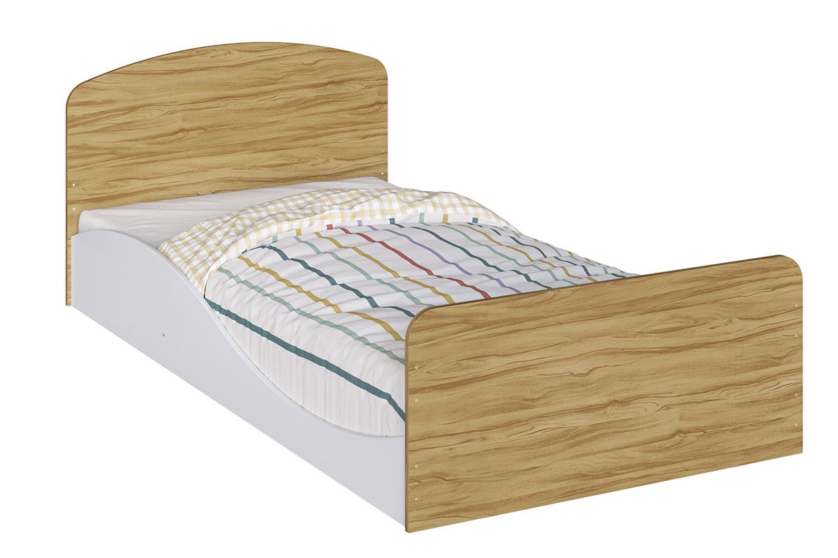 Mini Cama Infantil Lua - PerobaBranco/Amendoa