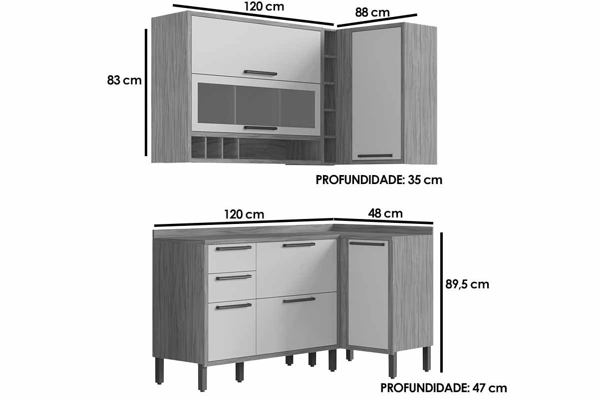 Cozinha Completa Ronipa 4 Peças Syrah C4P243