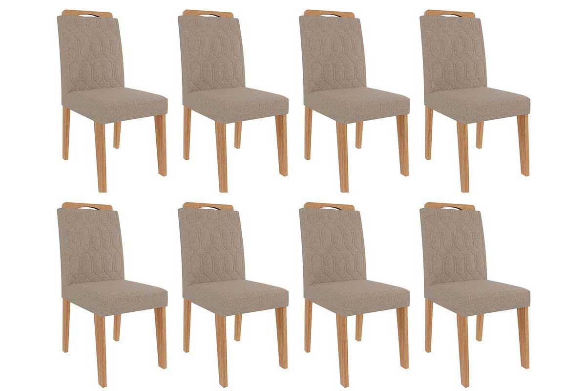 Cadeira Jantar Paola Wood Kit 8 Un Cimol