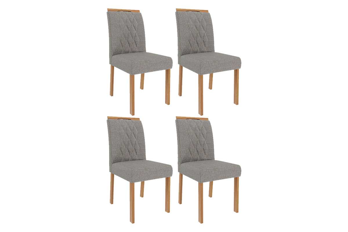 Cadeira Jantar Juliana Wood Kit 4 Un Cimol