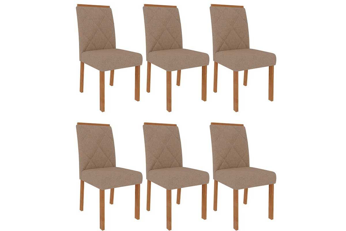 Cadeira Jantar Fernanda Wood Kit 6 Un Cimol