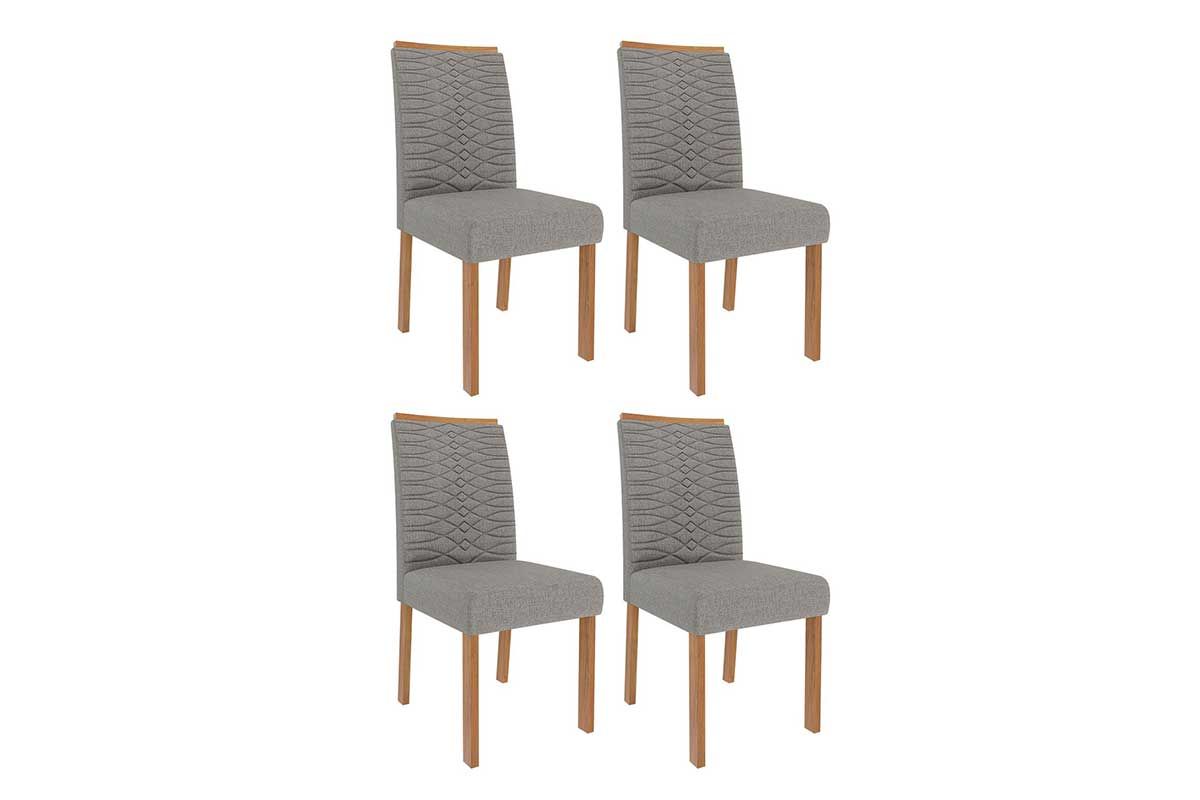 Cadeira Jantar Clarice Wood Kit 4 Un Cimol