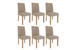 Cadeira Jantar Clarice Wood Kit 6 Un Cimol