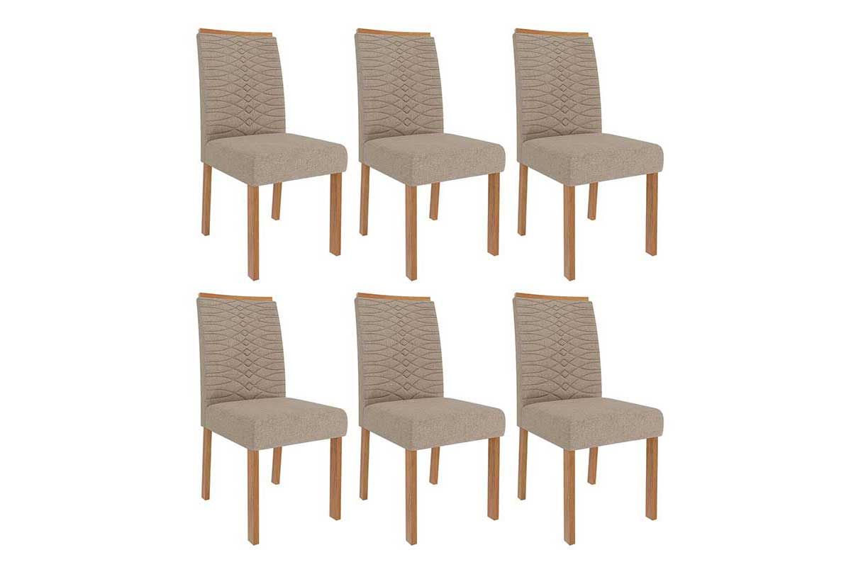 Cadeira Jantar Clarice Wood Kit 6 Un Cimol
