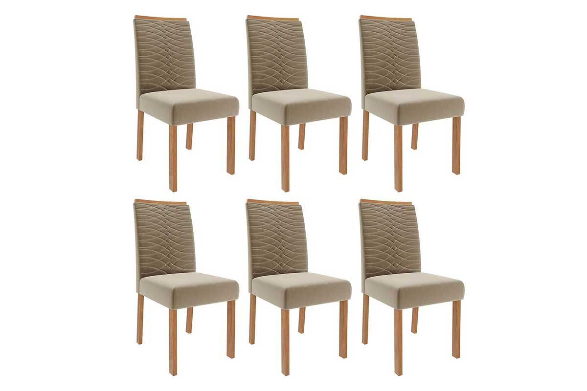 Cadeira Jantar Clarice Wood Kit 6 Un Cimol