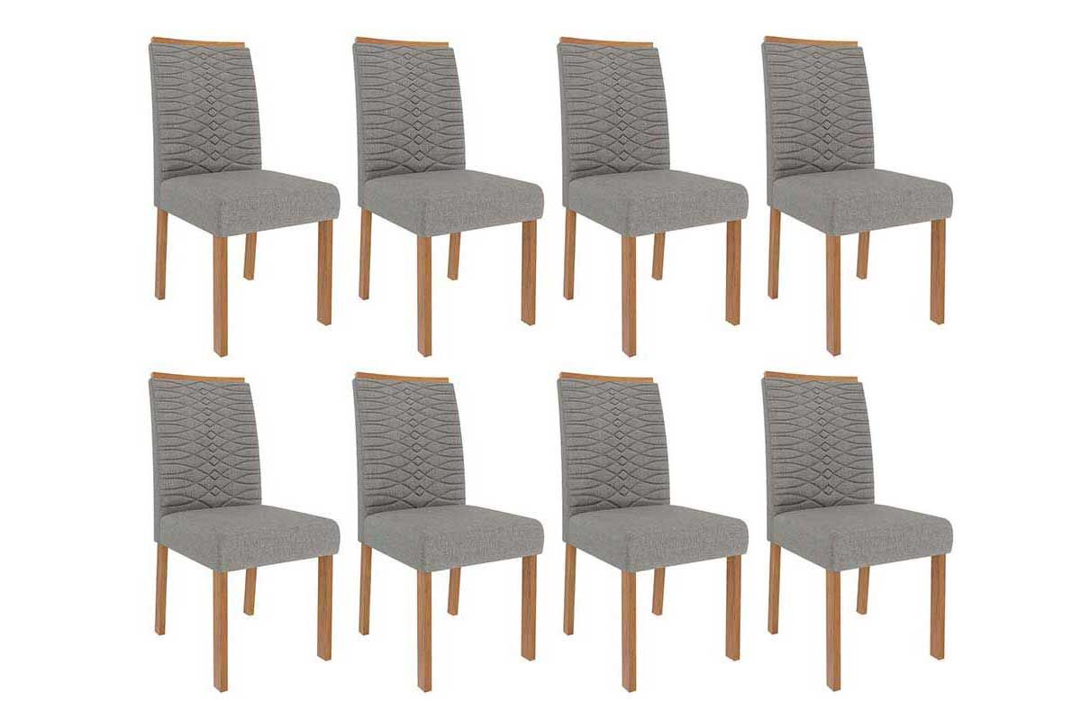 Cadeira Jantar Clarice Wood Kit 8 Un Cimol