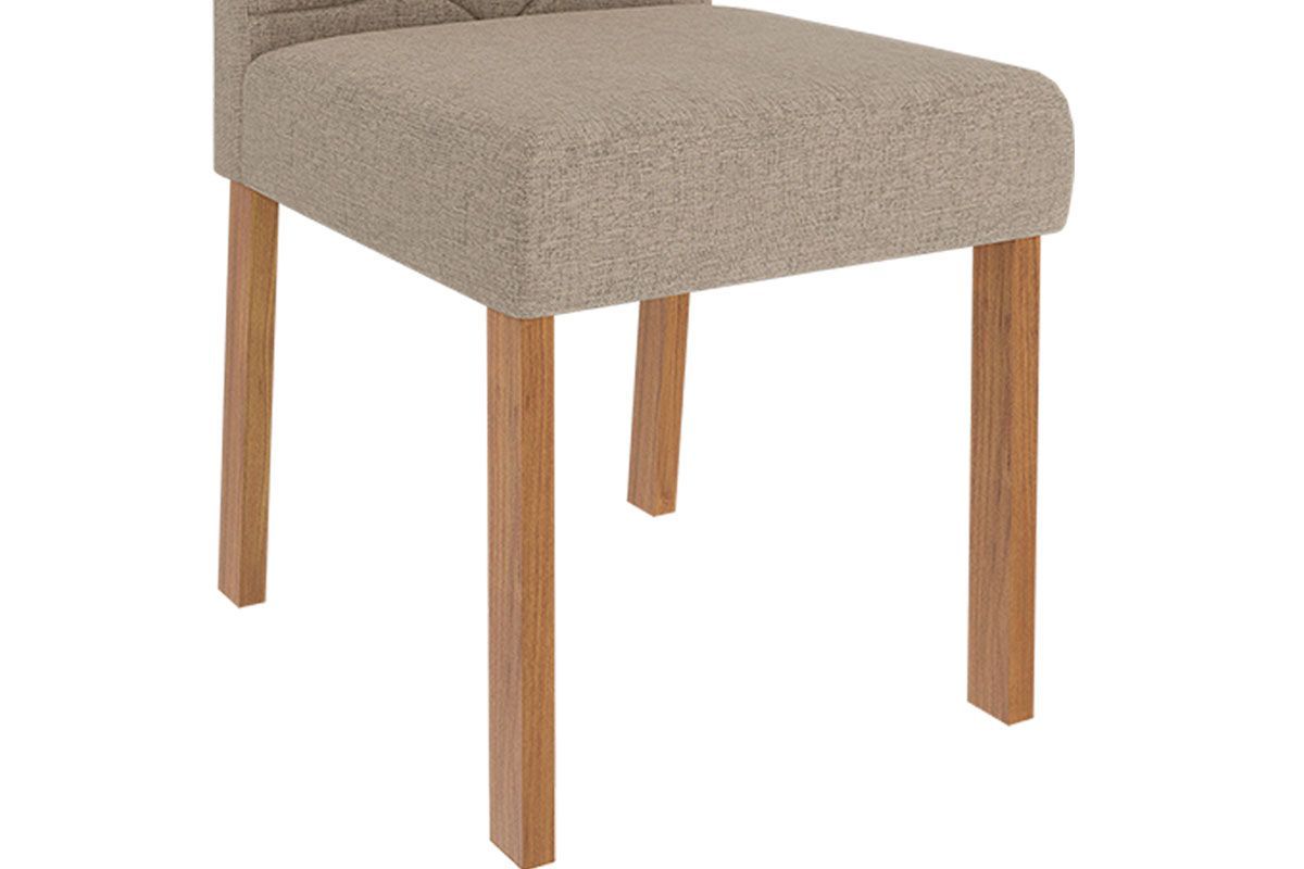 Sala Jantar Mesa Maitê Tampo Madeirado 130x80cm e 4 Cadeiras Clarice - Cimol