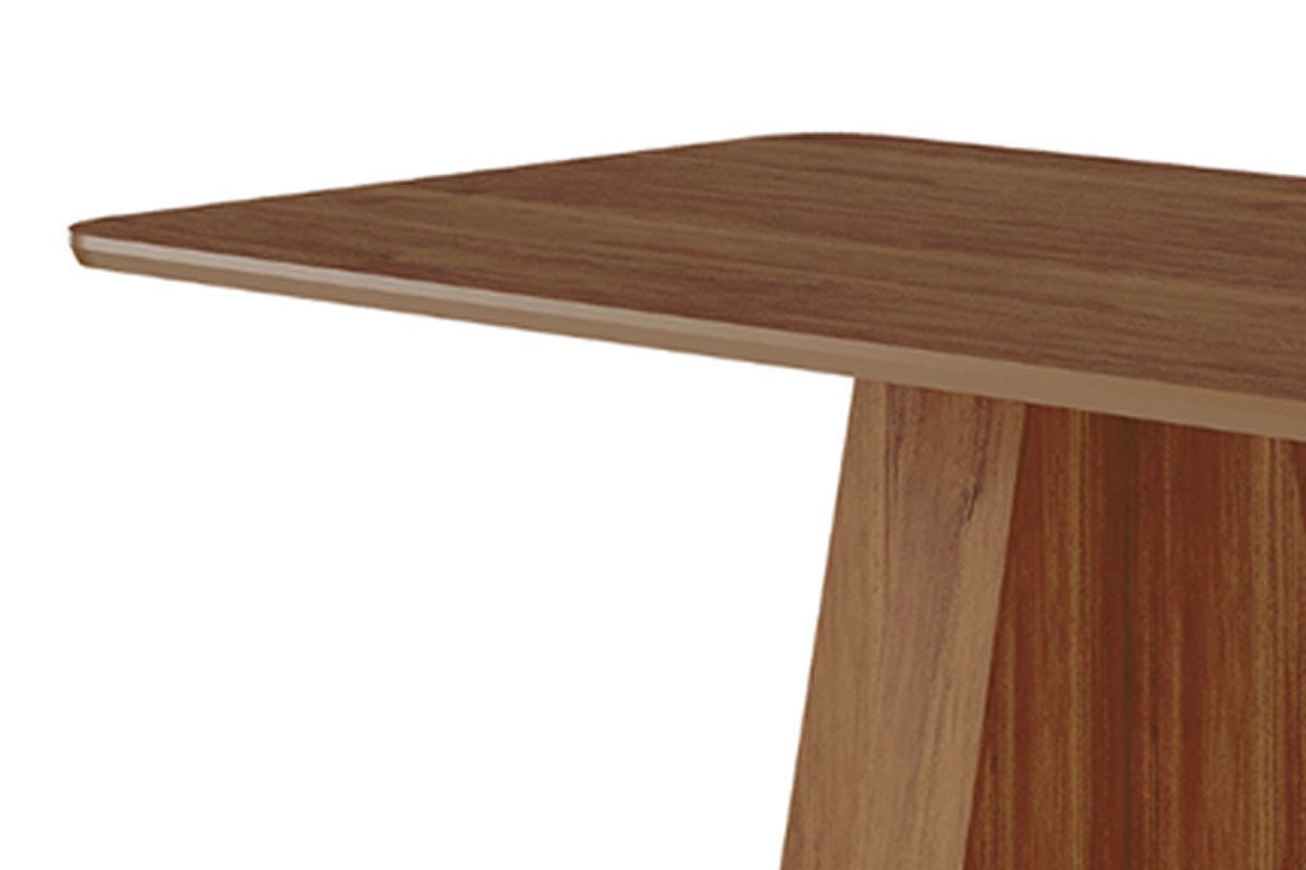 Sala Jantar Mesa Maitê Tampo Madeirado 130x80cm e 4 Cadeiras Clarice - Cimol