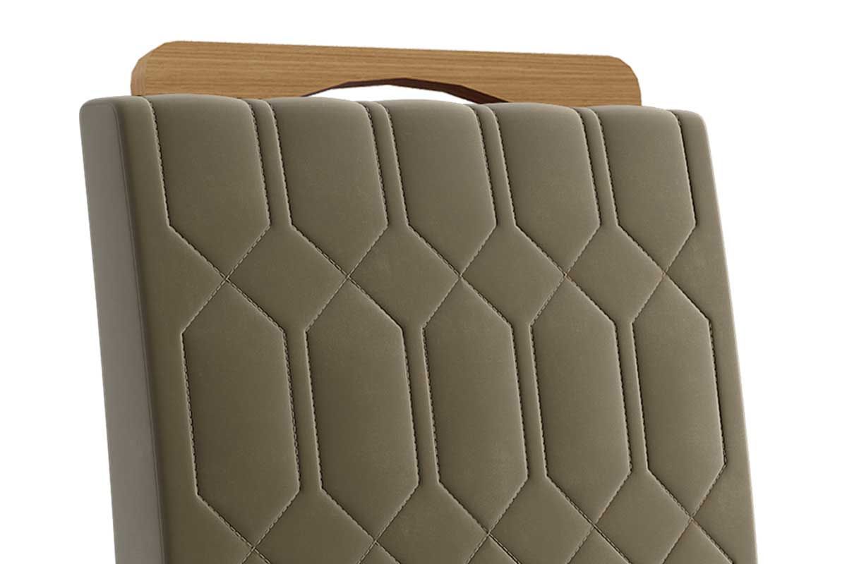 Sala Jantar Mesa Maitê Tampo Madeirado c/ Vidro 160x80cm e 6 Cadeiras Paola - Cimol