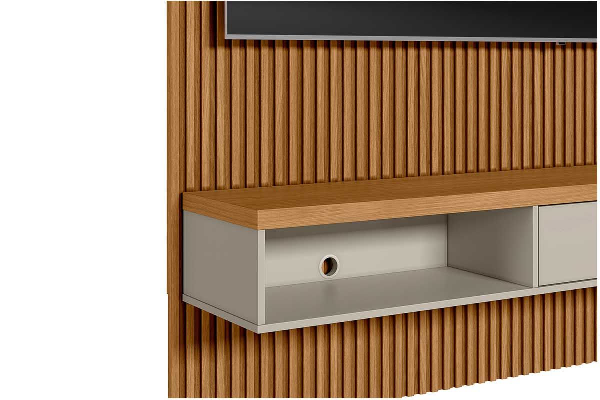 Home p/ TV até 75 Pol Modular 1.8 Ripado c/1 Porta 1 Prat. 180x250cm Linea Brasil Home p/ TV até 75 Pol Modular 1.8 Ripado c/1 Porta 1 Prat. 180x250cm Linea Brasil