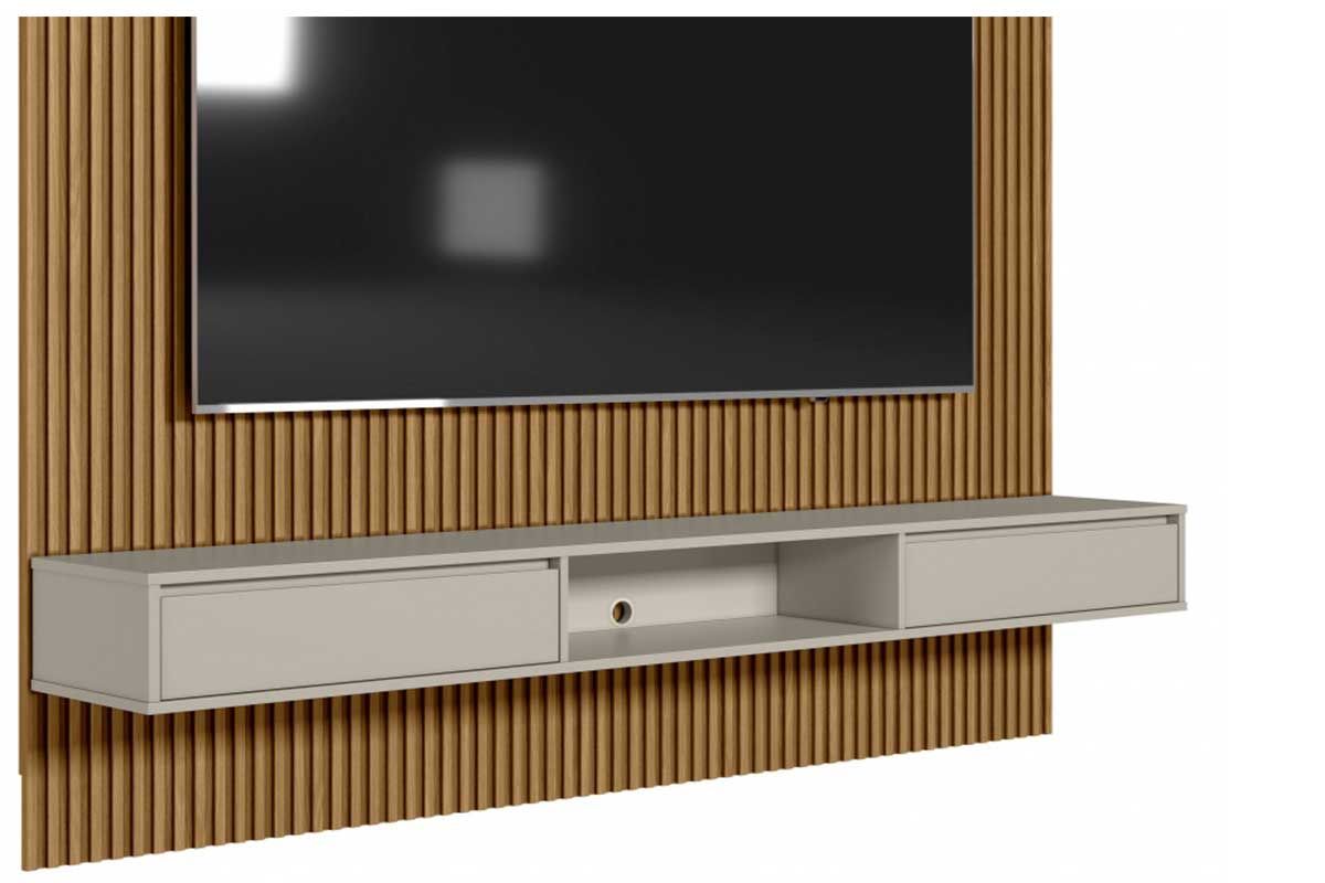 Home p/ TV até 85 Pol Modular 2.2 Ripado c/1 Porta 1 Prat. 219x250cm Linea Brasil Home p/ TV até 85 Pol Modular 2.2 Ripado c/1 Porta 1 Prat. 219x250cm Linea Brasil