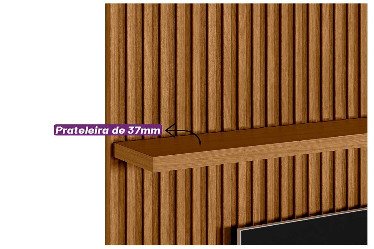 Home p/ TV até 85 Pol Modular 2.2 Ripado c/1 Porta 1 Prat. 219x250cm Linea Brasil Home p/ TV até 85 Pol Modular 2.2 Ripado c/1 Porta 1 Prat. 219x250cm Linea Brasil