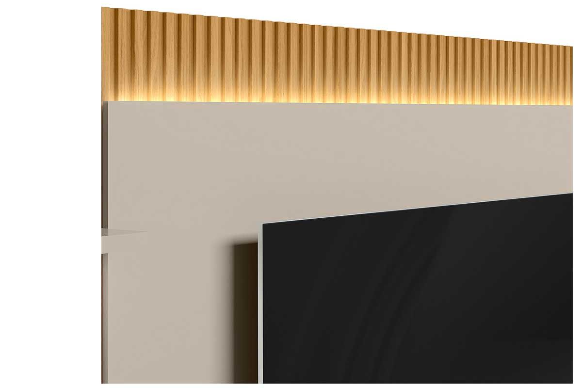 Home p/ TV até 70 Pol São Paulo Ripado c/4 Gav. 6 Prateleiras e Leds 297x198cm Linea Brasil