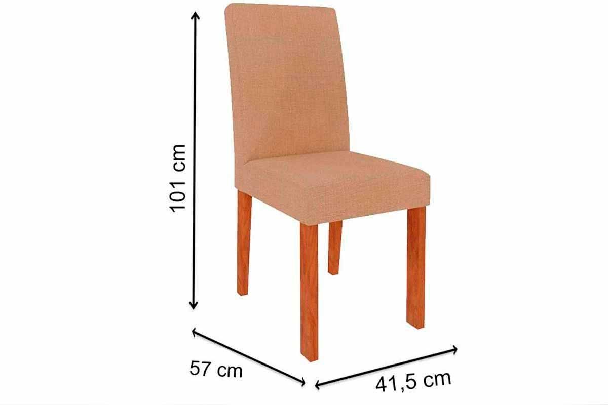 Sala Jantar Mesa Ester Tampo Madeirado Oval c/ Vidro 210x100cm e 6 Cadeiras Maia - Cimol