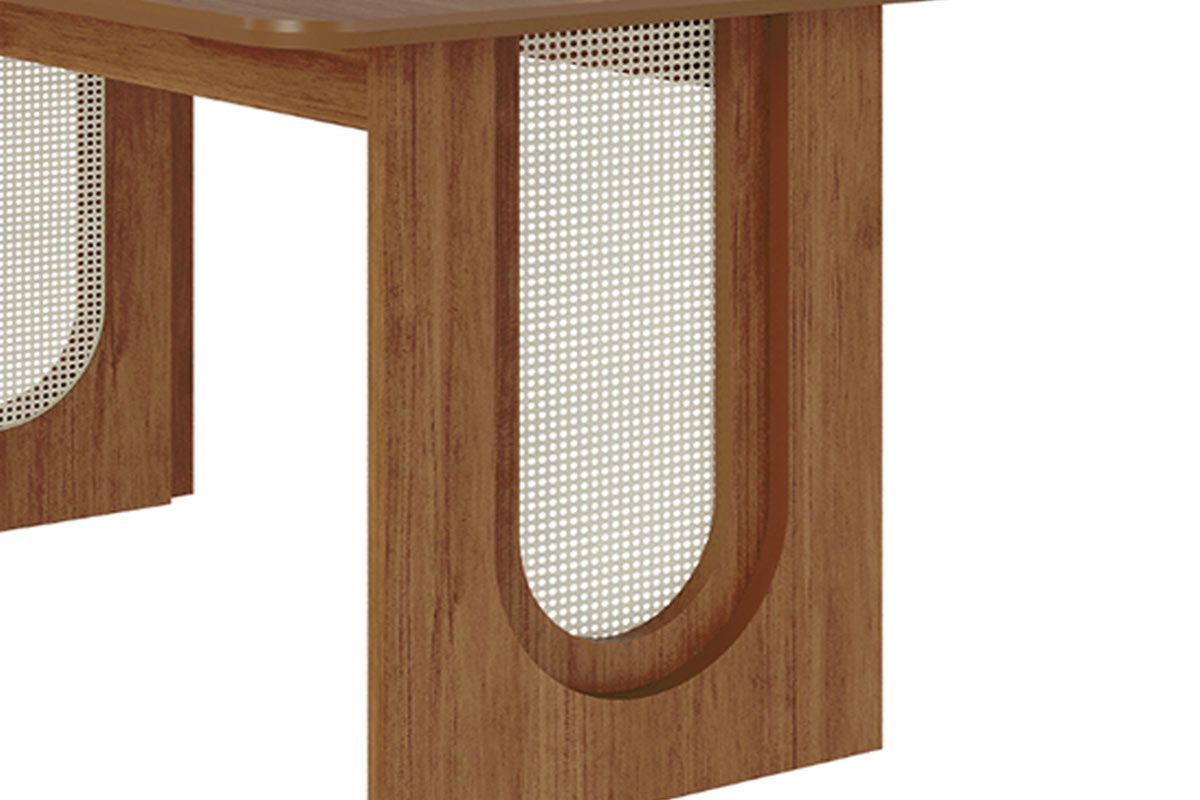 Sala Jantar Mesa Valentina Tampo Madeirado 130x80cm e 4 Cadeiras Juliana - Cimol