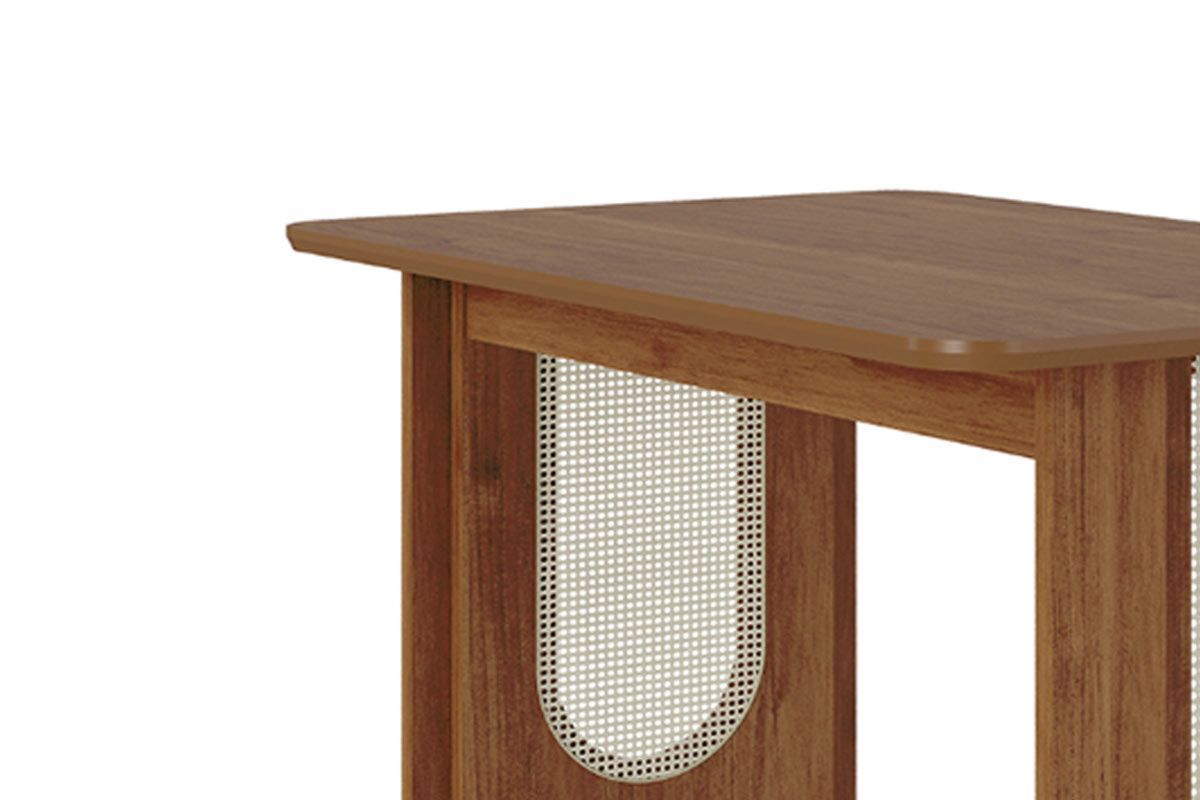 Sala Jantar Mesa Valentina Tampo Madeirado 130x80cm e 4 Cadeiras Maia - Cimol