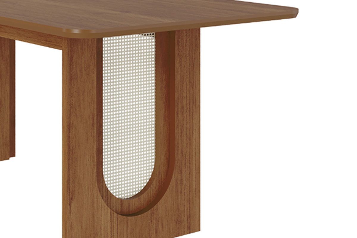 Sala Jantar Mesa Valentina Tampo Madeirado 180x90cm e 6 Cadeiras Clarice - Cimol
