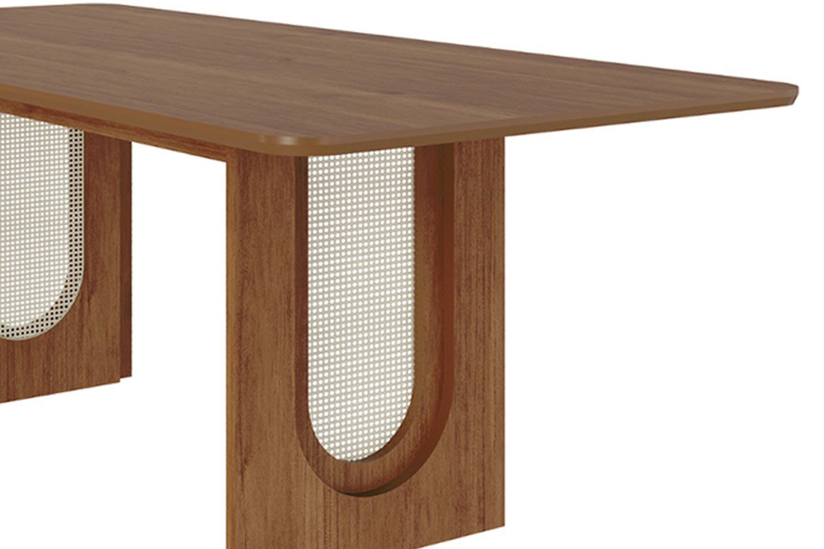 Sala Jantar Mesa Valentina Tampo Madeirado 210x100cm e 8 Cadeiras Juliana - Cimol