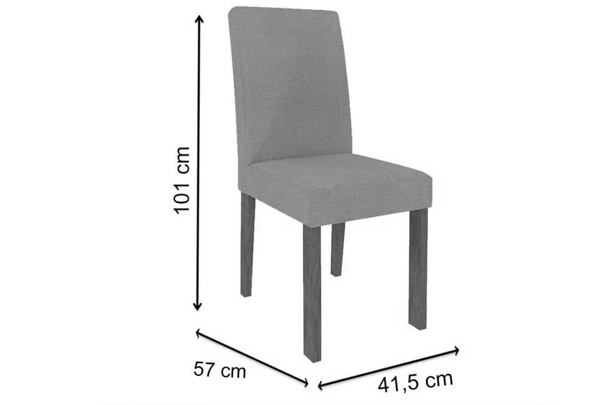 Sala Jantar Mesa Valentina Tampo Madeirado 210x100cm e 8 Cadeiras Maia - Cimol