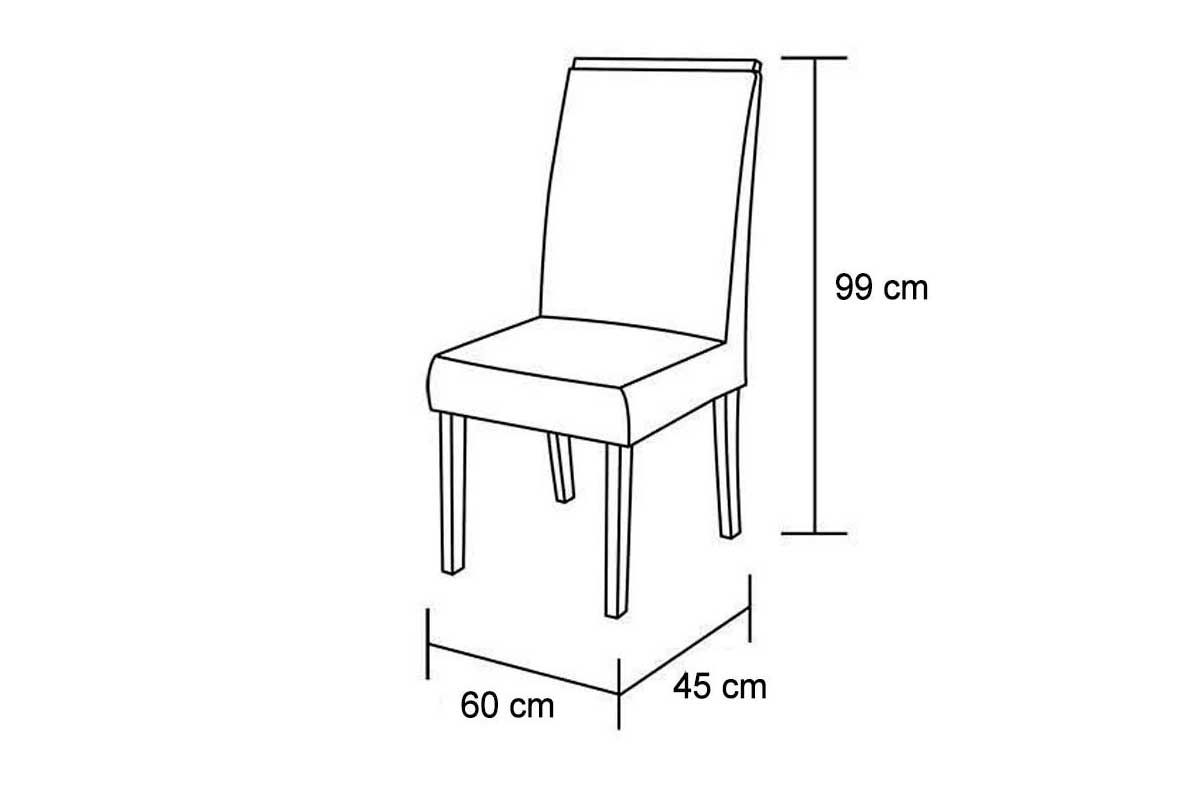 Sala Jantar Mesa Maldivas c/ Tampo Madeirado Canto Curvo 180x90cm e 6 Cadeiras Dafne - Rufato