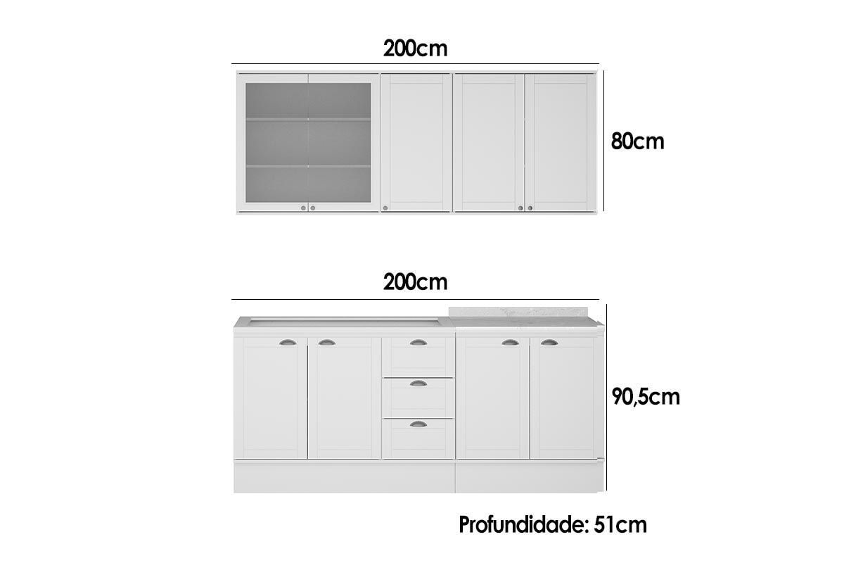 Cozinha Completa Carraro 4 Peças Bella C4P249