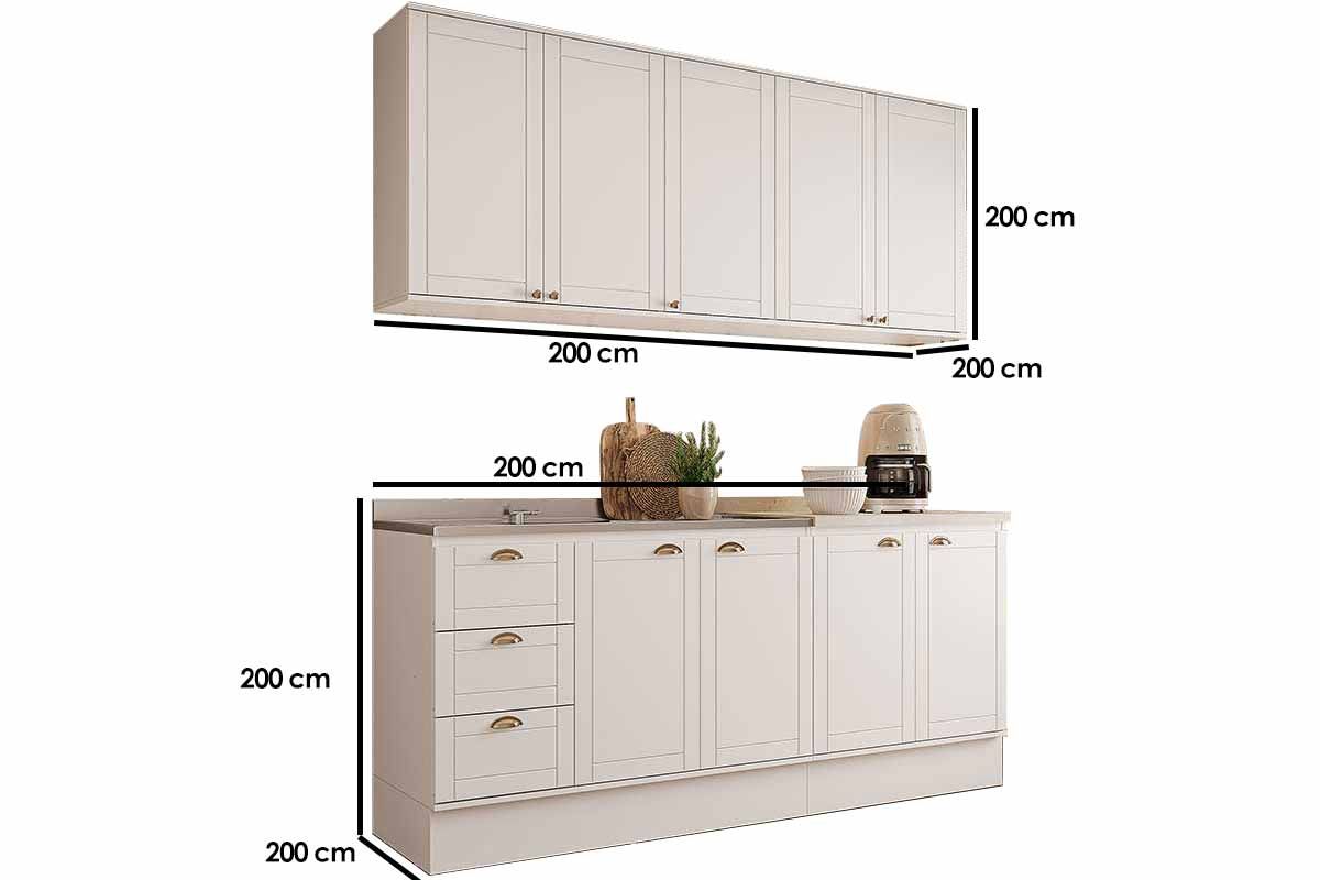 Cozinha Completa Carraro 4 Peças Bella C4P252