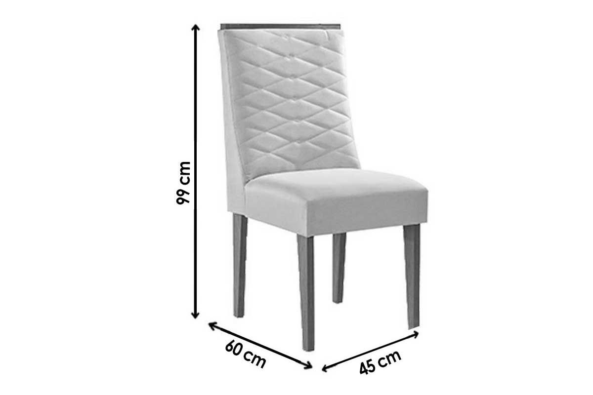 Sala Jantar Mesa Tilia c/ Tampo Madeirado Canto Curvo 120x80cm e 4 Cadeiras Maldivas - Rufato