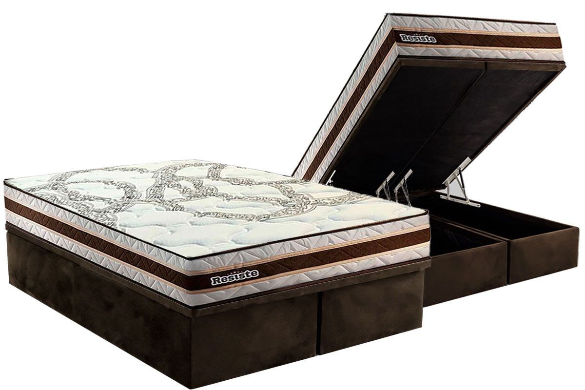 Cama Box Baú CRC +Colchão Ortopédico Resiste Paropas