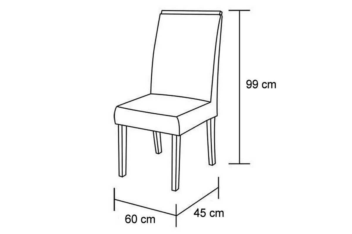 Sala Jantar Mesa Pietá c/ Tampo Madeirado Canto Curvo 120x80cm e 4 Cadeiras Dakota - Rufato