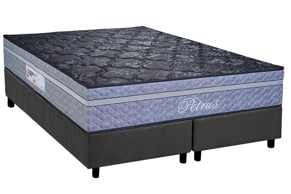 Cama Box CRC +Colchão Molas Petrus Paropas