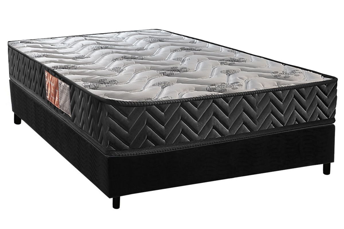 Cama Box CRC +Colchão Espuma D23 Pasquale Paropas