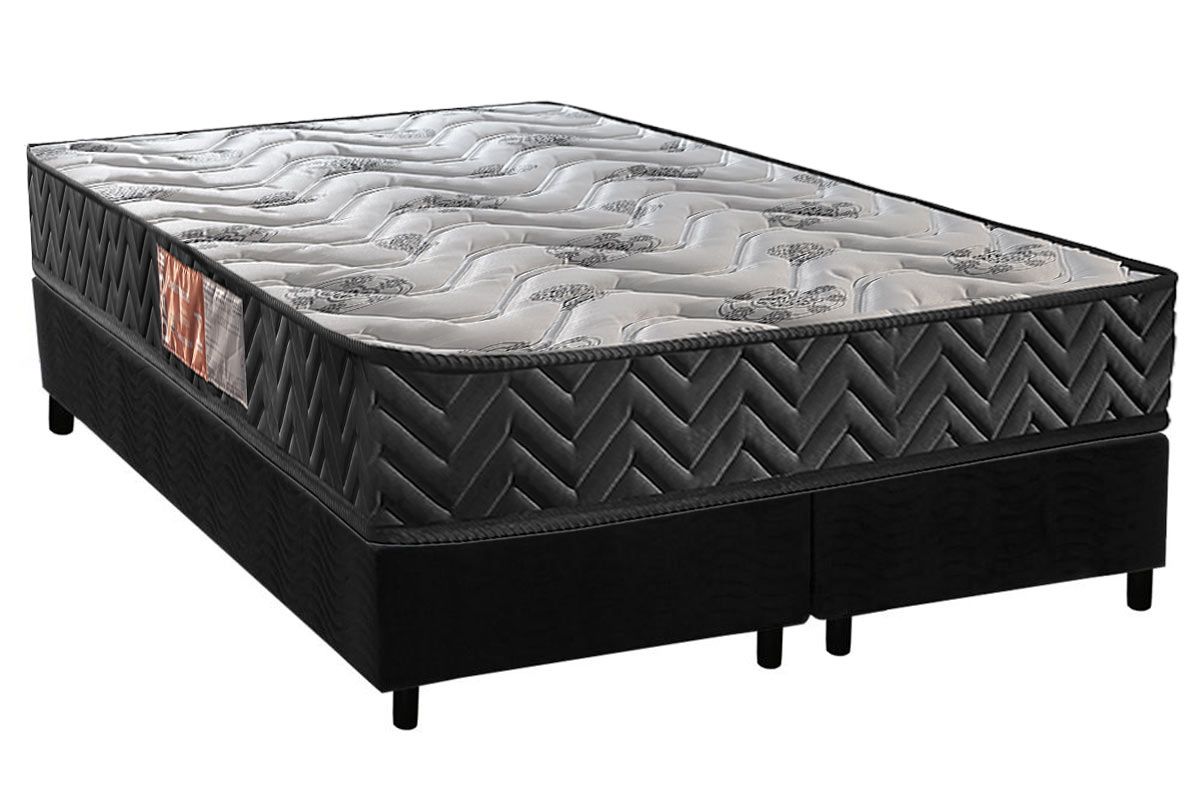 Cama Box CRC +Colchão Espuma D23 Pasquale Paropas