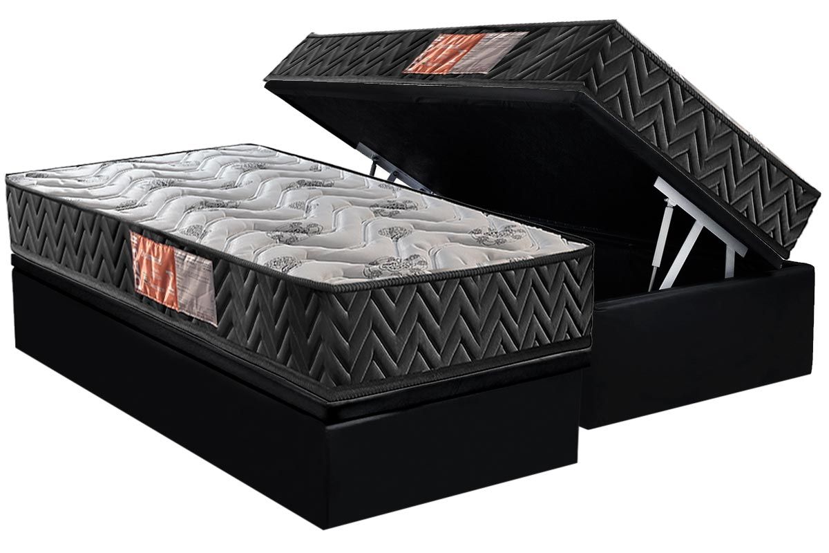 Cama Box Baú CRC +Colchão D23 Pasquale Paropas